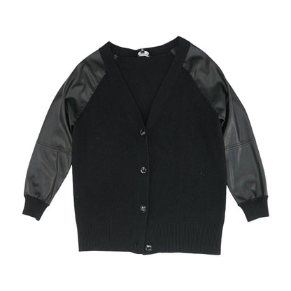 Black Solid Cardigan Sweater