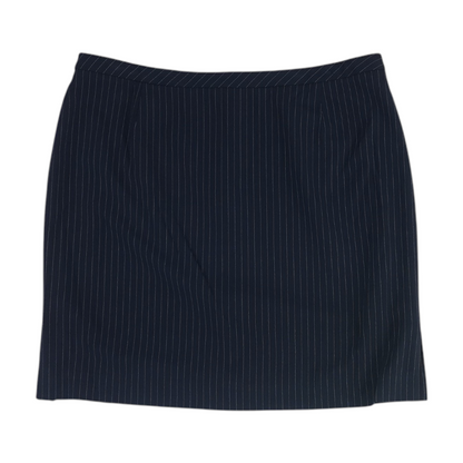 Navy Petite Striped Mini Skirt
