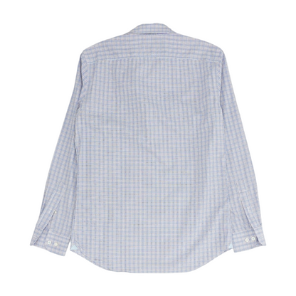 Blue Plaid Long Sleeve Button Down