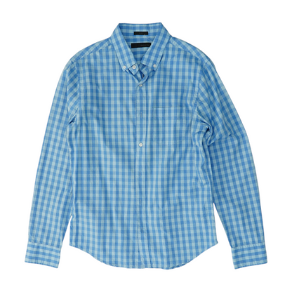 Blue Check Long Sleeve Button Down