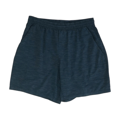Navy Print Active Shorts