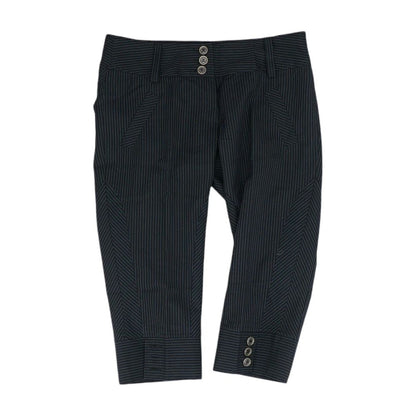 Black Striped Capri Pants