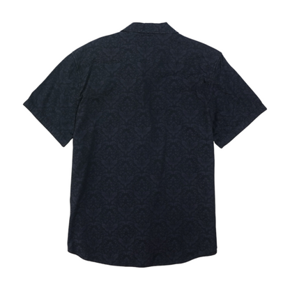 Navy Floral Short Sleeve Button Down