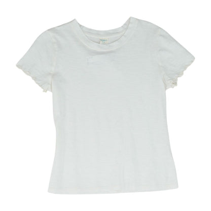 Beige Solid Crewneck T-Shirt