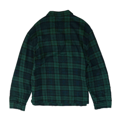 Green Plaid 1/4 Zip Pullover