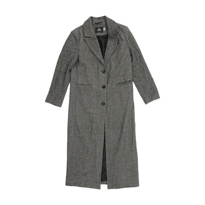 Black Herringbone Topcoat