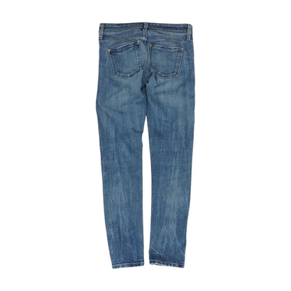 Blue Mid Rise Skinny Leg Jeans