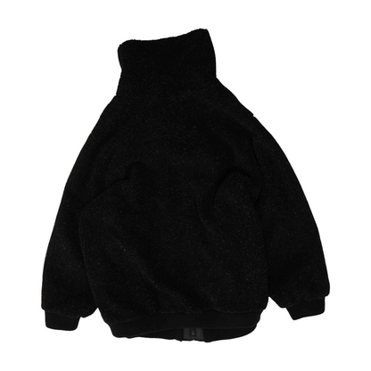 Black Plus Size Solid Coat