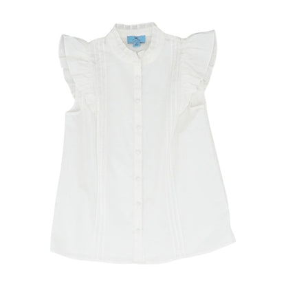 White Solid Button Down