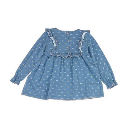 Blue Floral Knit Top