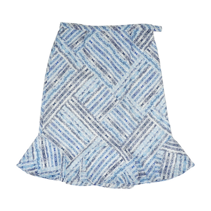 Blue Print Midi Skirt