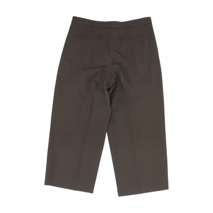 Brown Solid Chino Capris