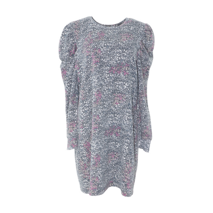 Gray Floral Mini Dress