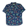 Blue Graphic Short Sleeve Polo