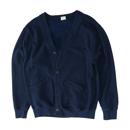 Navy Solid Cardigan Sweater