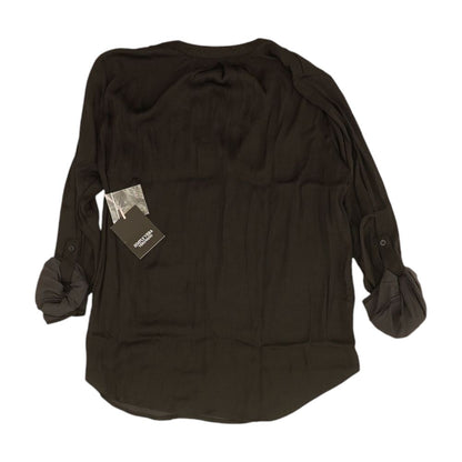 Black Solid Long Sleeve Blouse