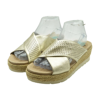 Gold Wedged Sandals