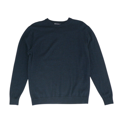 Navy Solid Pullover Sweater
