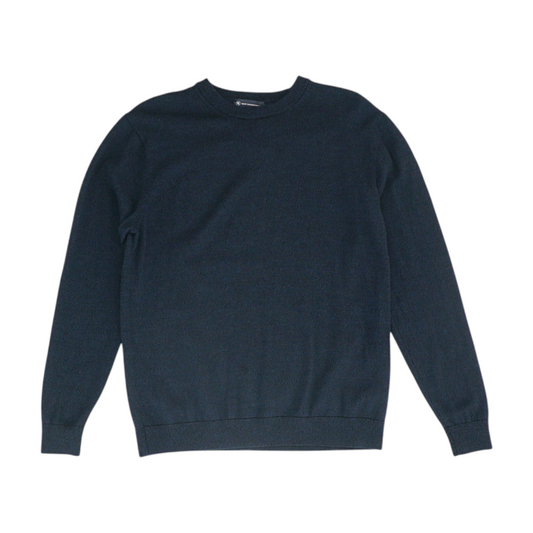 Navy Solid Pullover Sweater