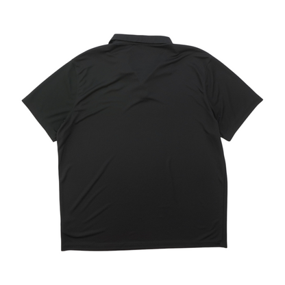 Black Solid Short Sleeve Polo