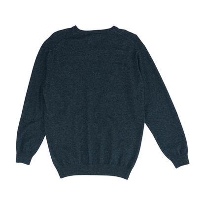 Gray Solid Pullover Sweater