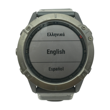 47mm Fenix 6X Sapphire Edition Gray Smartwatch Black Band One Size