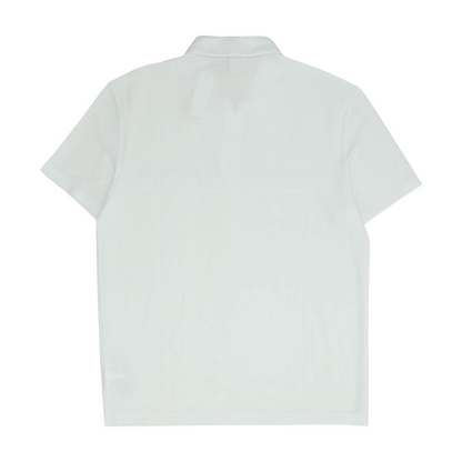 White Solid Short Sleeve Polo