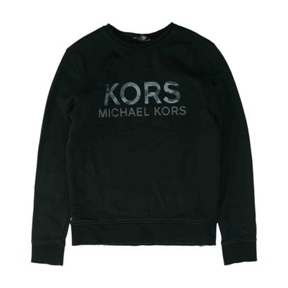 Black Solid Sweatshirt Pullover