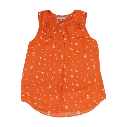 Orange Floral Blouse