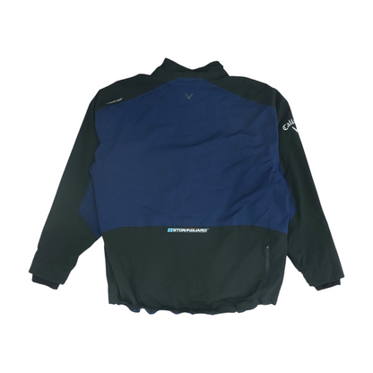Navy Solid Rain Jacket