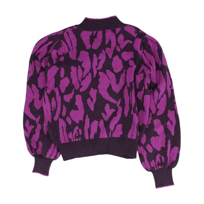 Magenta Animal Print Sweater