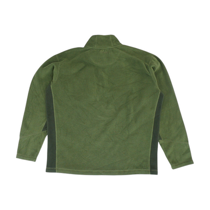 Green Solid 1/4 Zip Pullover