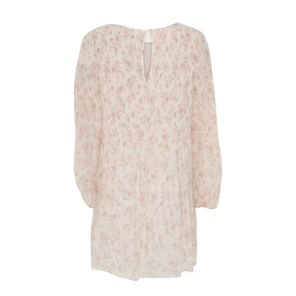 Beige Floral Mini Dress
