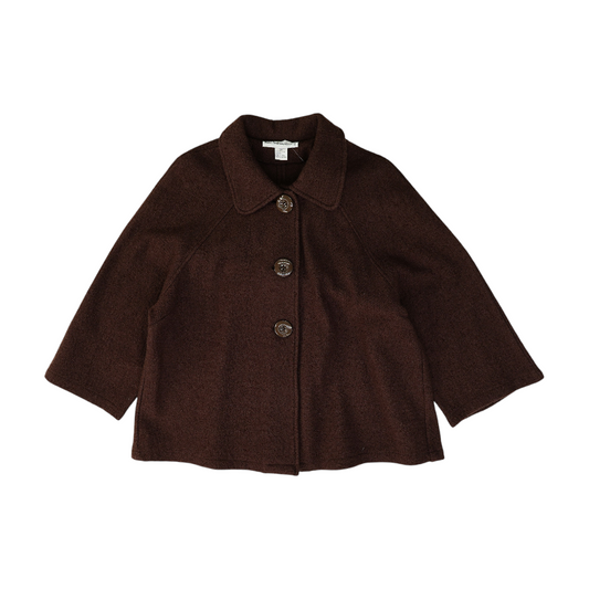 Brown Plus Solid Jacket