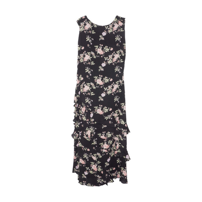 Black Plus Floral Midi Dress