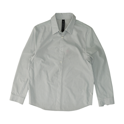 Gray Striped Long Sleeve Button Down