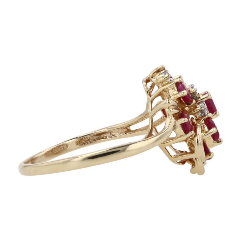 14K Yellow Gold Ruby Fashion Ring
