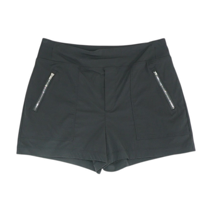 Black Solid Active Shorts
