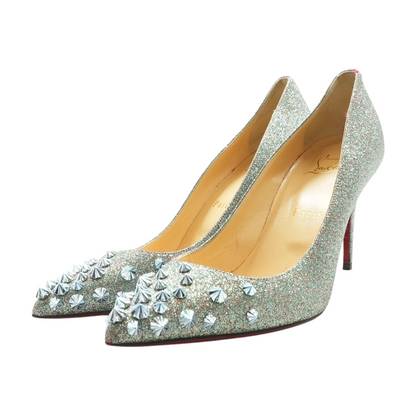 Blue Drama Metallic Glitter Pump