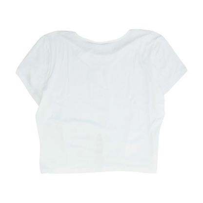 White Plus Cropped Blouse