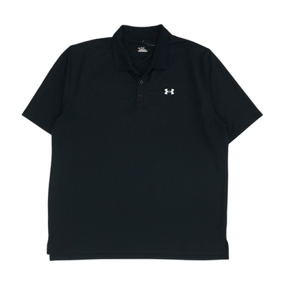Black Solid Short Sleeve Polo