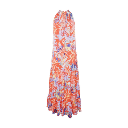 Coral Floral Maxi Dress