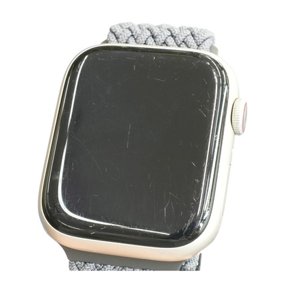 45mm Series 7 Silver Smartwatch Gray Band S/M