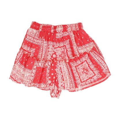 Red Paisley Shorts