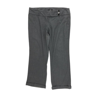 Gray Solid Dress Pants