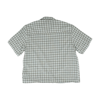 Green Plaid Short Sleeve Button Down