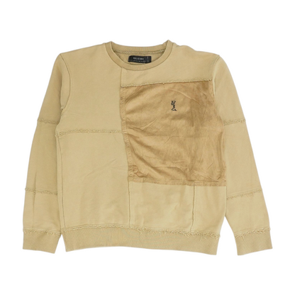 Brown Color Block Sweatshirt Pullover
