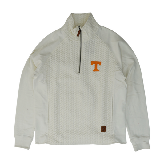 White Tennessee Volunteers Solid 1/4 Zip Pullover