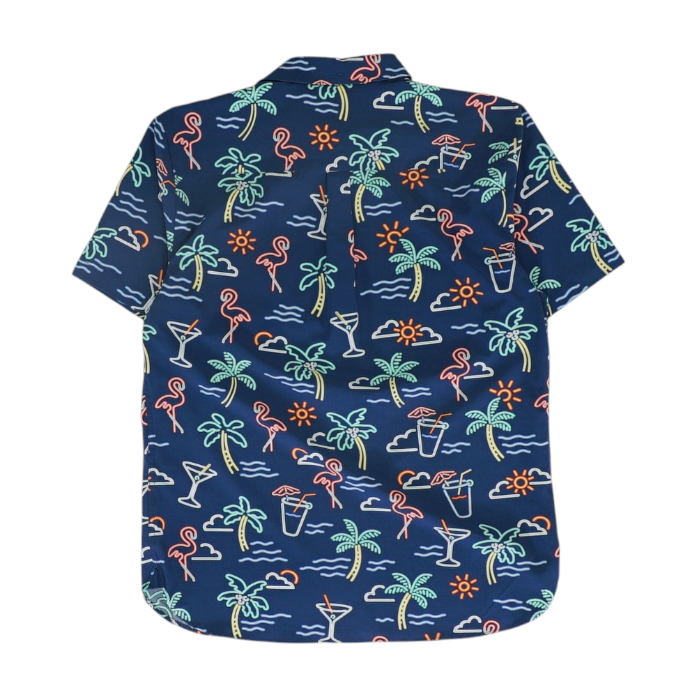 Blue Graphic Short Sleeve Polo
