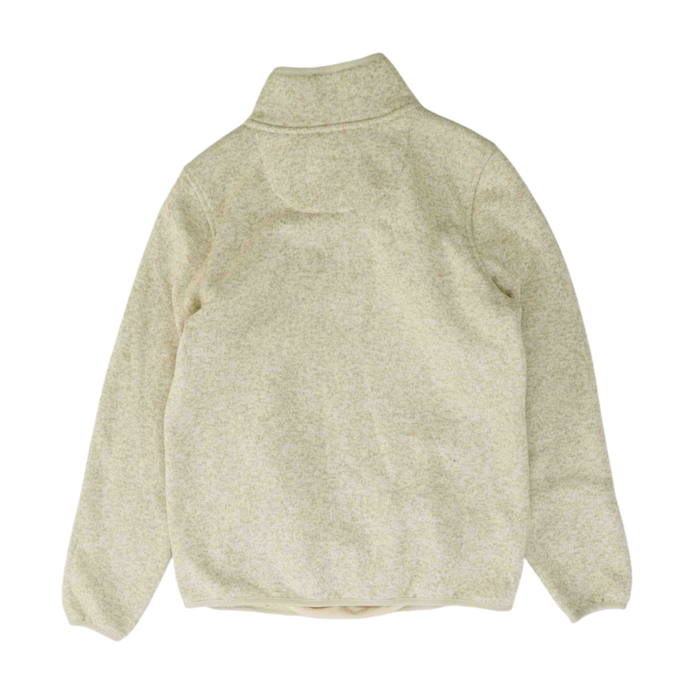 Beige Solid 1/4 Zip Pullover